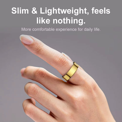R09 Smart Ring 5ATM Waterproof Temperature Sport Health Ring Heart Rate Blood Oxygen Sleep Monitor W/ Charging Case Smartring