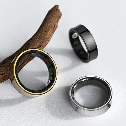 R09 Smart Ring Waterproof Fitness Tracker with Charging Case Body Temperature Health and Sleep Monitor for Xiaomi Samsung Phone