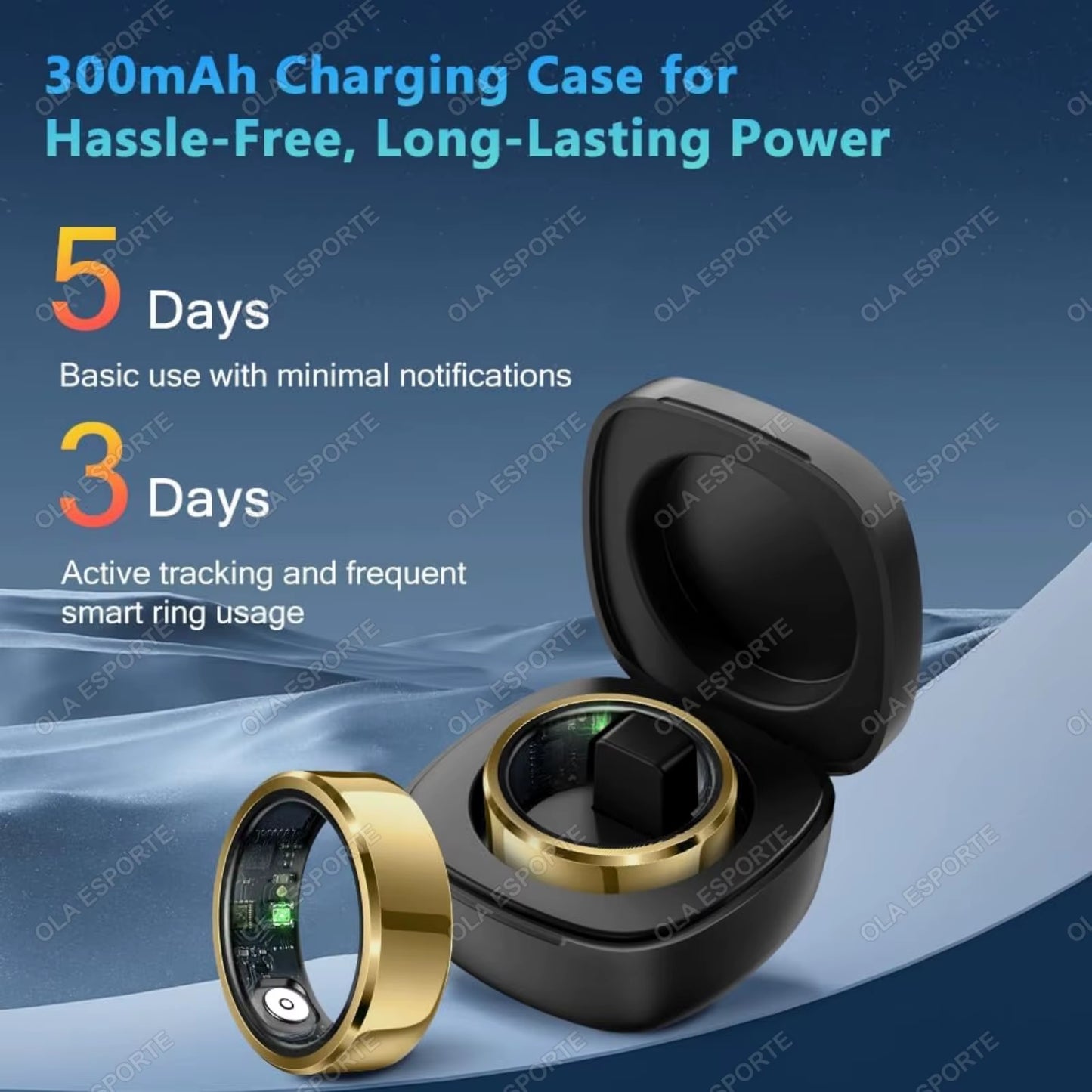 2026 New Smart Ring Heart Rate Blood Oxygen Sleep Health Monitor Gesture Control Rings 100+Sports Tracking Step Count Smartring