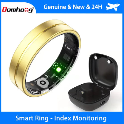 Smart Fitness Ring for Men and Women Health Sleep Monitor Heart Rate Blood Oxygen Tracker with Multiple Modes and Charging Case