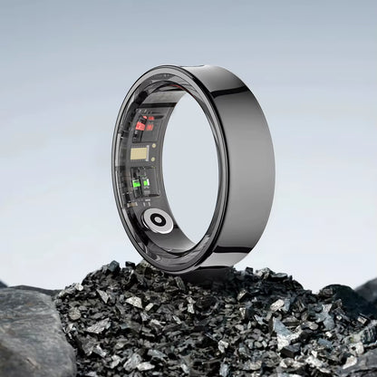 R09 Smart Ring Waterproof Fitness Tracker with Charging Case Body Temperature Health and Sleep Monitor for Xiaomi Samsung Phone