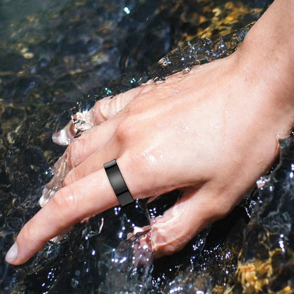 R09 Smart Ring Waterproof Fitness Tracker with Charging Case Body Temperature Health and Sleep Monitor for Xiaomi Samsung Phone