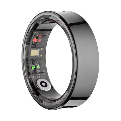 R09 Smart Ring Waterproof Fitness Tracker with Charging Case Body Temperature Health and Sleep Monitor for Xiaomi Samsung Phone