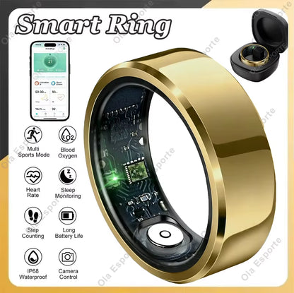 2026 New Smart Ring Heart Rate Blood Oxygen Sleep Health Monitor Gesture Control Rings 100+Sports Tracking Step Count Smartring